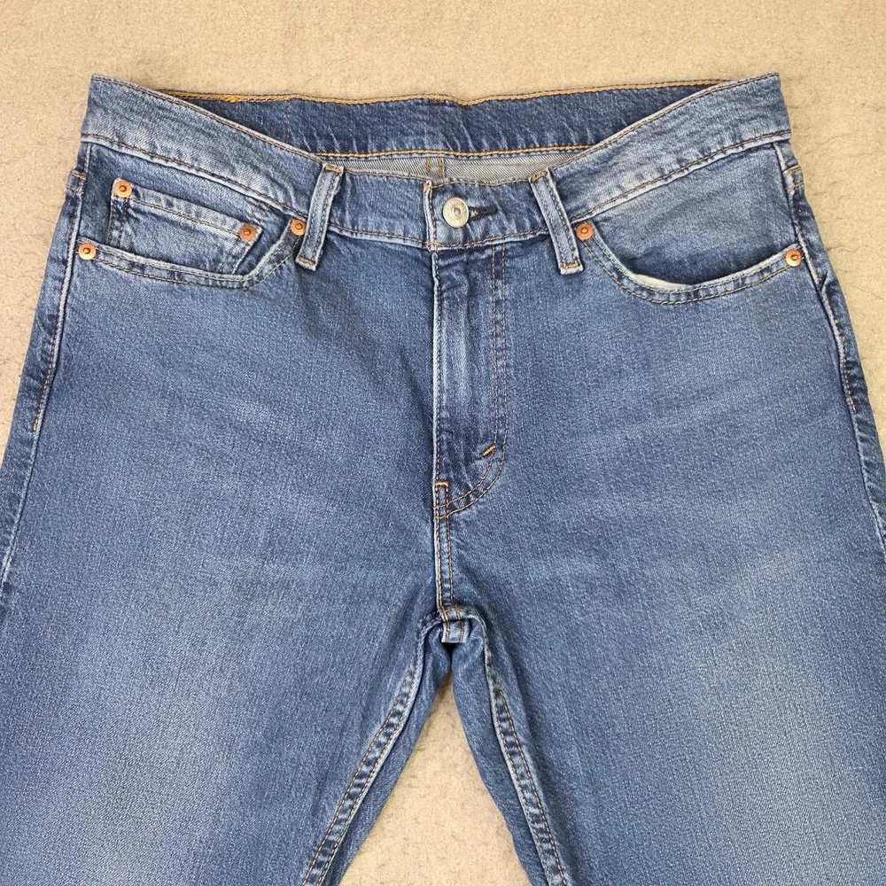 Levi 511 Jeans Mens 33x32 Blue Straight Leg Red Tab Western Riding Casual